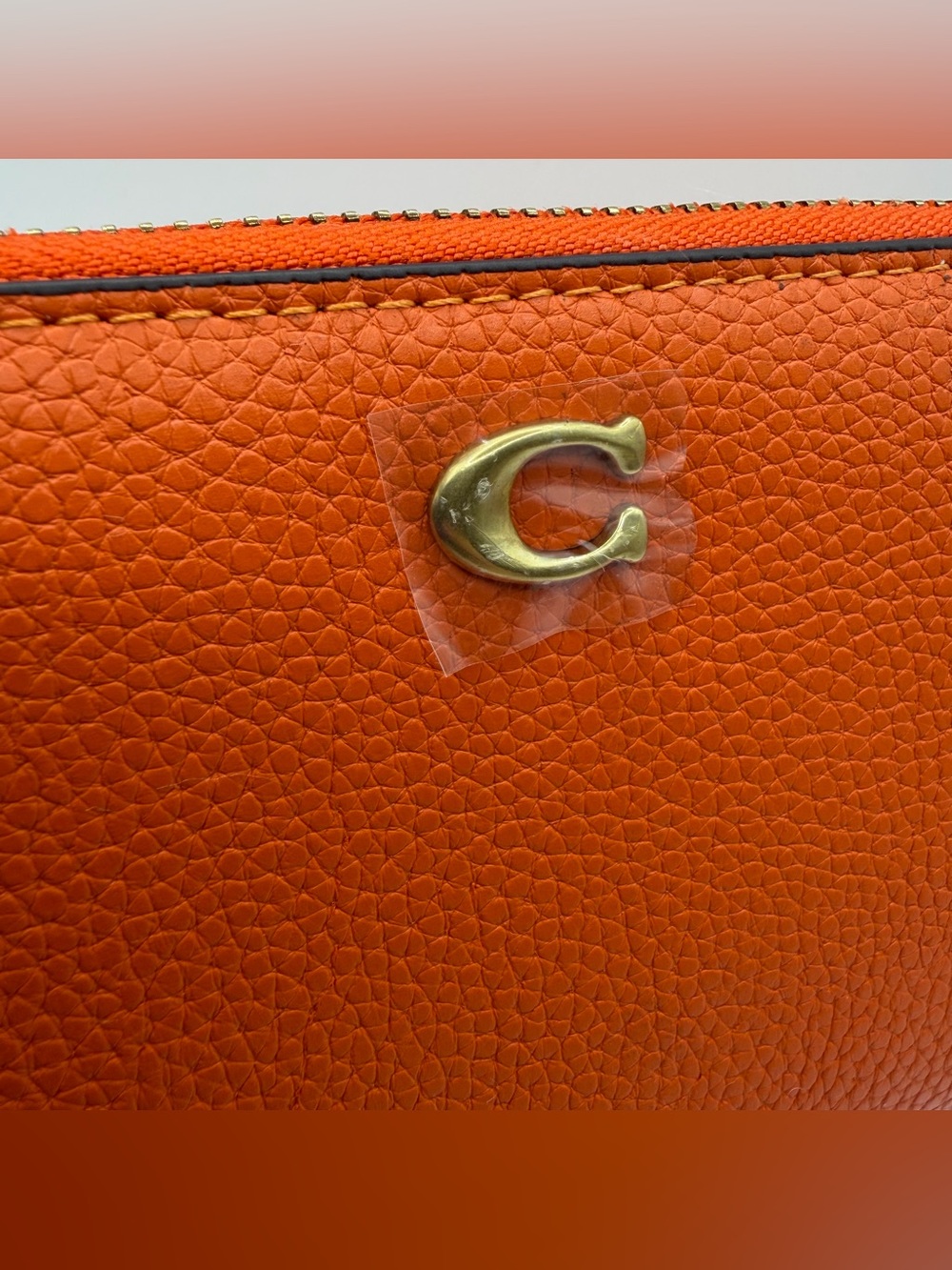 Coach Orange Continental Zip Wallet - Picture 4 of 9